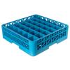 Carlisle RG36-114 OptiClean Glass Rack w/ (36) Compartments - (1) Extender, Blue, 36 Compartments, 1 Extender