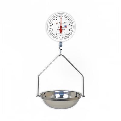 Detecto MCS-40H Plated S-Hook Hanging Scale w/ 8" Dial, 2 Revolution, 40 lb, Black