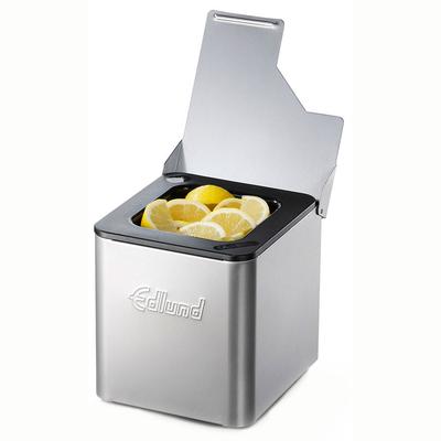 Edlund CSB-016 1 Compartment Bar Garnish Tray - Notched Lid, Silver