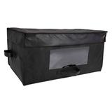 Hospitality 1 Source BLKTBOXBL Blanket Box w/ Clear Window - 23 1/2"W x 15"D x 11"H, Non Woven Fabric, Black