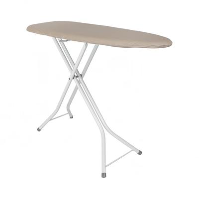 Hospitality 1 Source PV1311XD Compact Ironing Board w/ Tan Cotton Cover - 15"L x 8"W x 49"H, Black Steel Legs, Beige