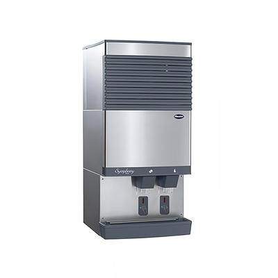 Follett 110CT425W-S 425 lb Countertop Nugget Ice & Water Dispenser for Commercial Ice Machines - 90 lb Storage, Cup Fill, 115v, Stainless Steel