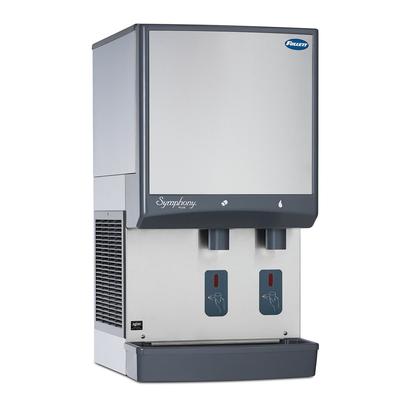 Follett 25CI414A-S 425 lb Countertop Water & Nugget Ice Dispenser for Commercial Ice Machines - 25 lb Storage, Cup Fill, 115v, 425 lb Daily Production, Stainless Steel