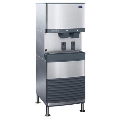 Follett 50FB425W-S 425 lb Freestanding Water & Nugget Ice Dispenser for Commercial Ice Machines - 50 lb Storage, Cup Fill, 115v, Water Cooled, Stainless Steel