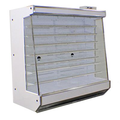 SandenVendo RSC6RA014 73 1/2" Vertical Open Air Cooler w/ (8) Levels - For Remote Refrigeration, 115v, Black