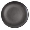 Yanco DB-112 12" Round Diamond Black Plate - Porcelain, Black