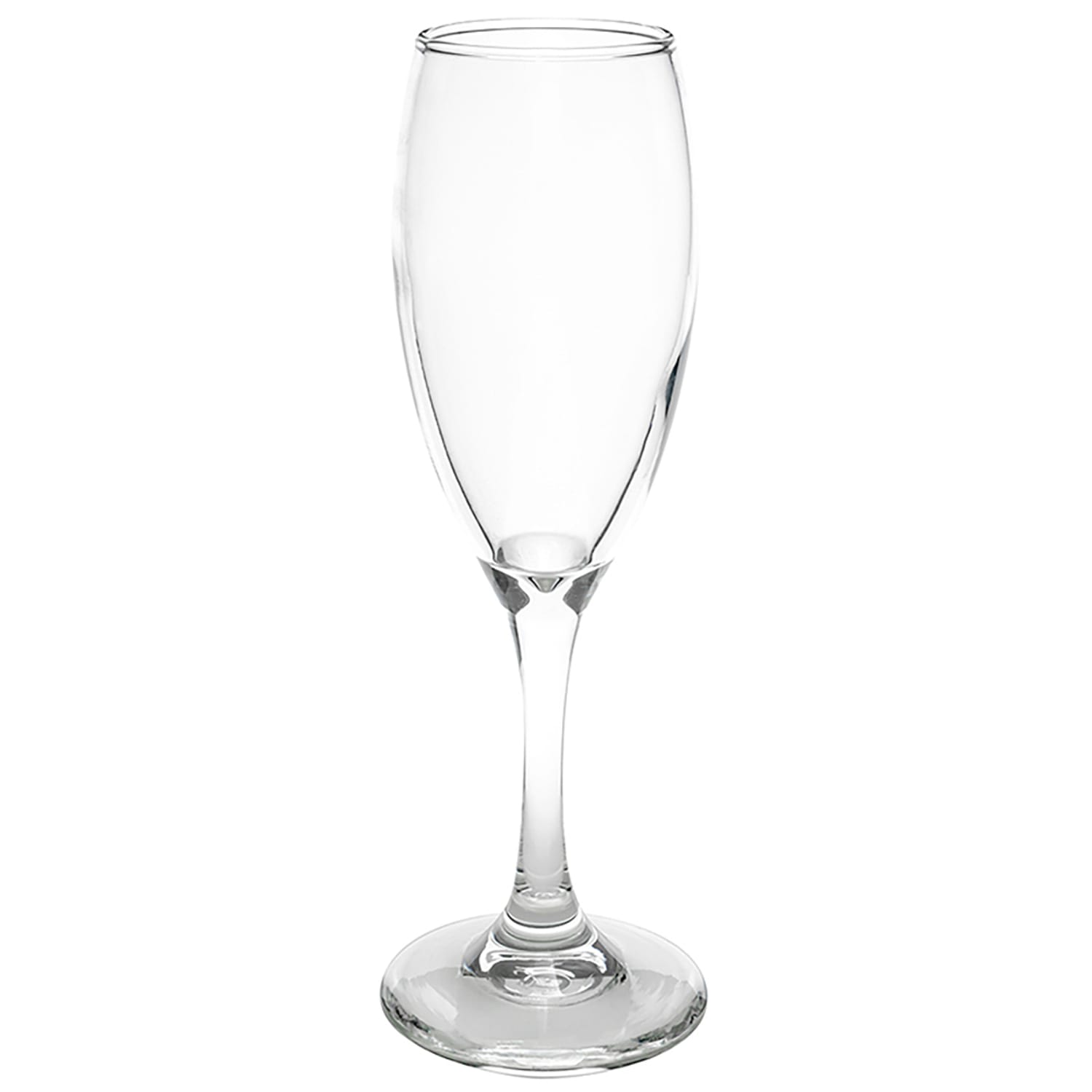 Libbey 3996 5 3/4 oz Teardrop Champagne Flute Glass - Safedge Rim & Foot Guarantee, Clear, 1 Dozen