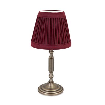 Sterno 80414 La Rue Candle Lamp - 3 11/32"D x 10 1/2"H, Marlowe Wine/Oil Bronze Base, Red