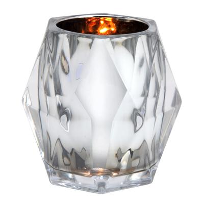 Sterno 80518 Sterling Candle Lamp - 3 3/4"D x 3 1/2"H, Metallic Silver