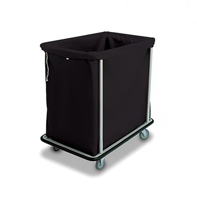Forbes Industries 1112-B Laundry Cart w/ 12 Bushel Capacity & Black Vinyl Bumper - Black Cloth Bag, Steel Frame