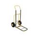 Forbes Industries 1555-B-SS Bellman's Handtruck w/ 23 1/2" Fold Up Dropnose & Black Vinyl Bumpers - Brushed Steel