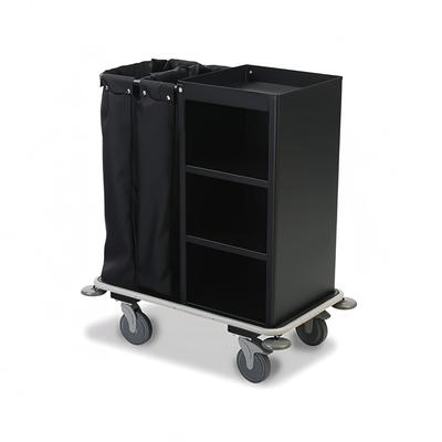Forbes Industries 2271 Housekeeping Cart w/ (3) Shelves - 18"W x 18"D x 36"H, Plastic, Gray