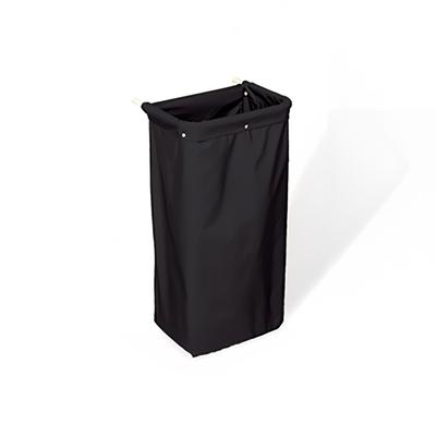 Forbes Industries 34-E Nylon Housekeeping Bag w/ Fold Over Top & Snaps - 18"W x 12"D x 36"L, Black