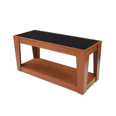 Forbes Industries 5200-8-H2 96" Mobile Induction Table w/ 2 Left & Right Holding/Warming Units - Glass Cook Top, 120v, Stainless Steel