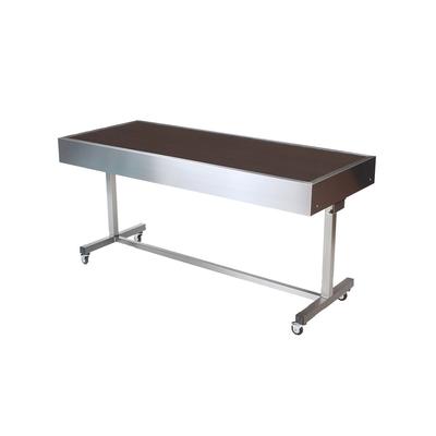 Forbes Industries 5220-6-C1 72" Mobile Induction Table w/ (1) Center Cooking Unit - Glass Cook Top, 120v, Stainless Steel