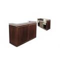 Forbes Industries 5767-5 Mobile Bar w/ Sink - 61"L x 27"W x 48"H, Wood Veneer w/ Avonite Top, Brown