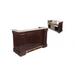 Forbes Industries 5779-6 Mobile Bar w/ (1) Sink & (2) Speed Rails - 78"L x 30"W x 46"H, Wood Veneer w/ Avonite Top, Brown