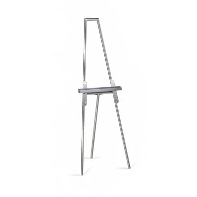 Forbes Industries 6812 Floor Easel w/ Adjustable Ledge - 24"W x 20"D x 66 1/2"H, Brushed Stainless Steel