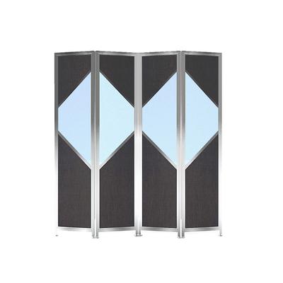 Forbes Industries 7856 Mobile Safety Shield Partition w/ Laminate/Acrylic Panels & Brushed Stainless Frame, Stainless Steel