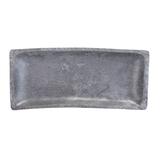 Elite Global Solutions M1671RC-CO 16 1/8" x 7" Rectangular Basalt Platter - Melamine, Coal, Gray