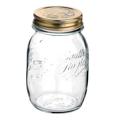 Steelite 4951Q492 17 oz Quattro Stagioni Jar w/ Metal Lid - Glass, Clear