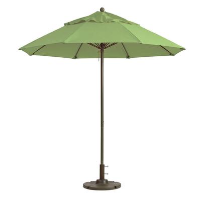 Grosfillex 98342431 7 1/2 ft Round Top Windmaster Umbrella - Pistachio Fabric, Aluminum Pole, Green