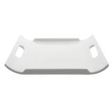 10 Strawberry Street WTR-10-9RECHNDL 10" x 9" Rectangular Whittier Platter - Porcelain, White