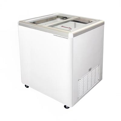 Excellence Industries EURO-8HC 33 1/4" Mobile Ice Cream Freezer w/ 6 Tub Capacity - White, 115v