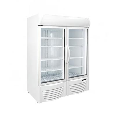 Excellence Industries GDF-43 46 1/2" 2 Section Display Freezer w/ Swing Doors - Bottom Mount Compressor, White, 115v