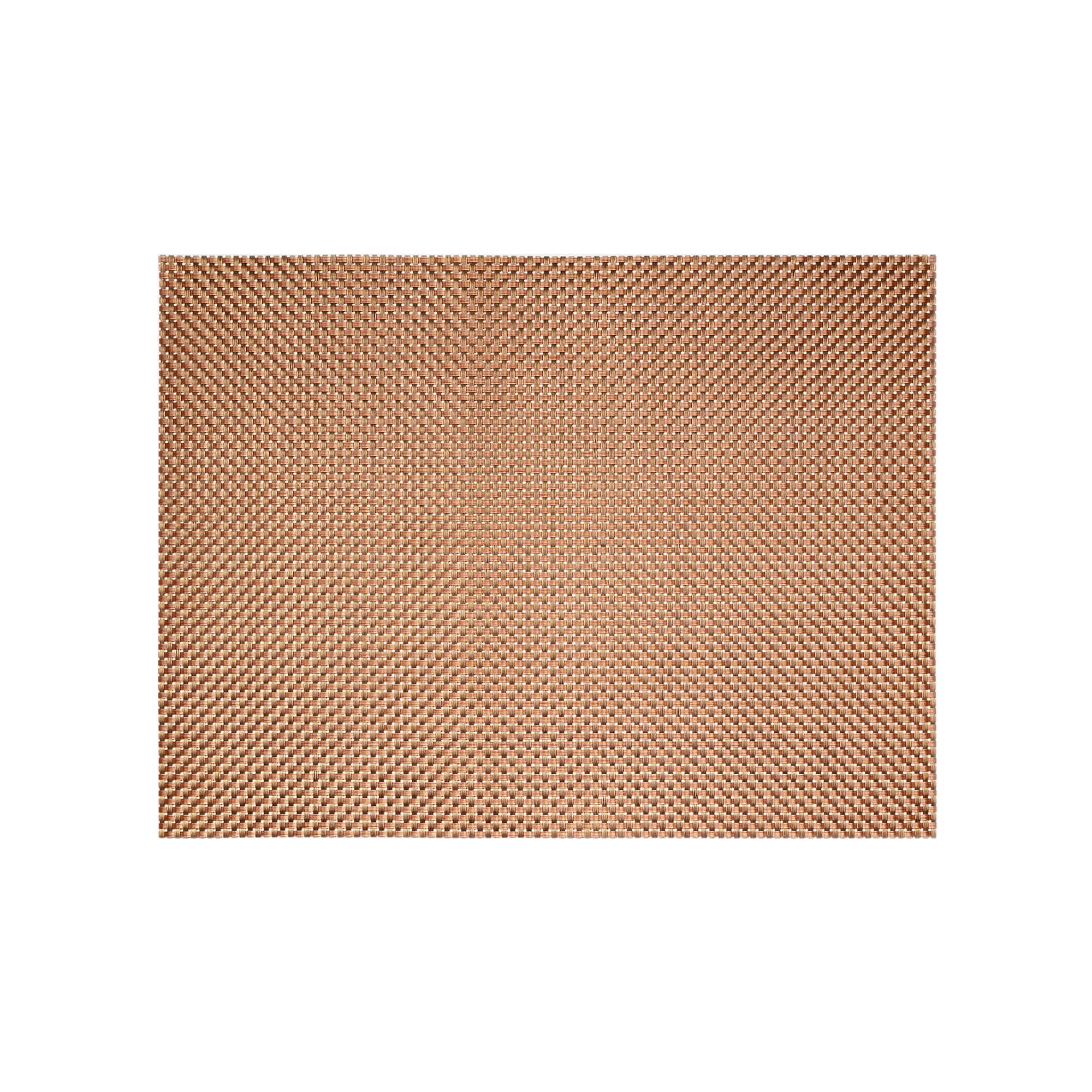 Front of the House XPM069COV83 Rectangular Metroweave Woven Vinyl Placemat - 16" x 12", Canyon, Basketweave, Brown