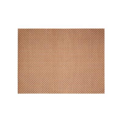 Front of the House XPM069COV83 Rectangular Metroweave Woven Vinyl Placemat - 16" x 12", Canyon, Basketweave, Brown