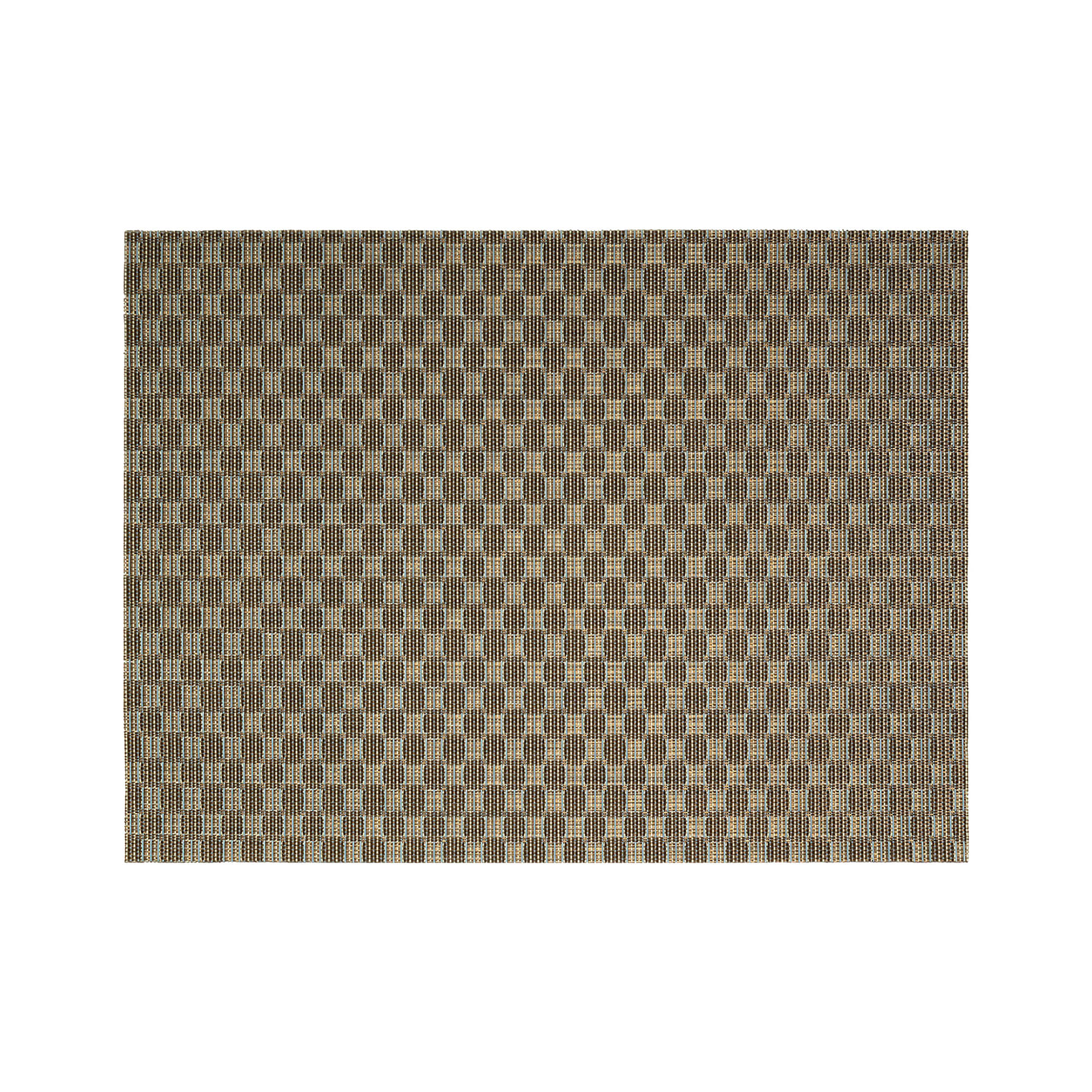 Front of the House XPM083GOV83 Rectangular Metroweave Woven Vinyl Placemat - 16" x 12", Bronze, Basketweave, Brown