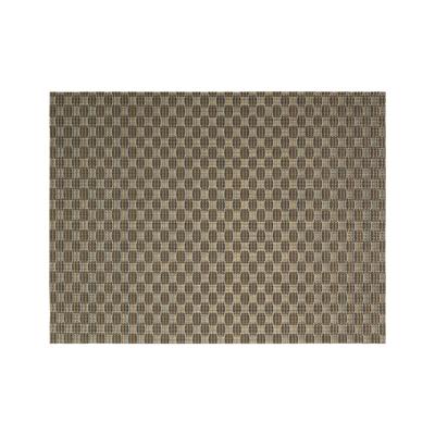 Front of the House XPM083GOV83 Rectangular Metroweave Woven Vinyl Placemat - 16" x 12", Bronze, Basketweave, Brown