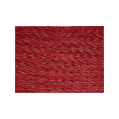 Front of the House XPM094RDV83 Rectangular Metroweave Woven Vinyl Placemat - 16" x 12", Red
