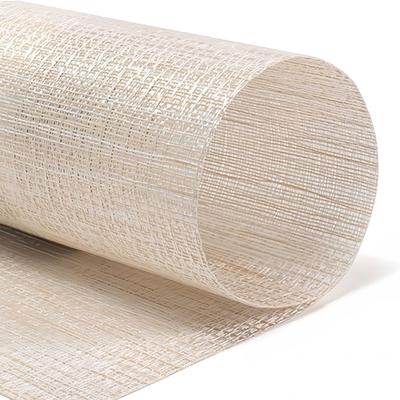 Front of the House XPM132TAV83 Rectangular Metroweave Woven Vinyl Placemat - 16" x 12", Tan, Brown