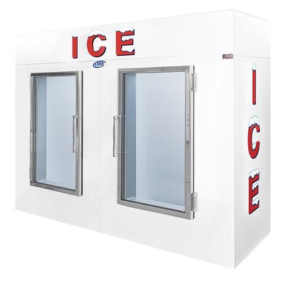 Leer L100UCGP 94" Indoor Ice Merchandiser w/ (220) 10 lb Bag Capacity - Glass Doors, 115v, White