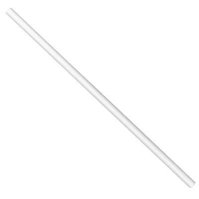 LK Packaging GPSJ775UW 7 3/4" Unwrapped Jumbo Paper Straw, White, Case of 4800