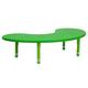 Flash Furniture YU-YCX-004-2-MOON-TBL-GREEN-GG Half Moon Preschool Activity Table - 65"L x 35"W, Plastic Top, Green