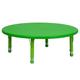 Flash Furniture YU-YCX-005-2-ROUND-TBL-GREEN-GG 45" Round Preschool Activity Table - Plastic Top, Green