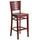 Flash Furniture XU-DG-W0108BBAR-MAH-MAH-GG Commercial Bar Stool w/ Slat Back &amp; Wood Seat, Mahogany