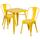 Flash Furniture CH-31330-2-30-YL-GG 23 3/4&quot; Square Table &amp; (2) Chair Set - Steel, Yellow