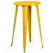 Flash Furniture CH-51080-40-YL-GG 24" Round Bar Height Table - Yellow Steel Top, Steel Base, Metal