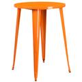 Flash Furniture CH-51090-40-OR-GG 30" Round Bar Height Table - Orange Steel Top, Steel Base