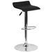 Flash Furniture DS-801-CONT-BK-GG Swivel Commercial Bar Stool w/ Low Back & Black Vinyl Seat, Chrome