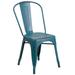 Flash Furniture ET-3534-KB-GG Stacking Chair w/ Vertical Slat Back - Distressed Metal, Kelly Blue