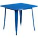 Flash Furniture ET-CT002-1-BL-GG 31 1/2" Square Dining Height Table - Steel, Blue, 31.5"