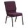 Flash Furniture FD-CH02185-GV-005-GG Hercules Stacking Church Chair w/ Plum Fabric Back &amp; Seat - Steel Frame, Gold Vein