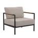 Flash Furniture GM-201027-1S-GY-GG Outdoor Patio Armchair - Beige Cushions w/ Black Steel Frame