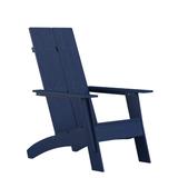 Flash Furniture JJ-C14509-NV-GG Sawyer Outdoor Adirondack Chair - Resin Wood, Navy