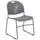 Flash Furniture RUT-188-GY-GG Hercules Series Compact Stacking Chair w/ Gray Plastic Back &amp; Seat - Metal Frame, Black, 880 lb. Capacity, Gray Frame